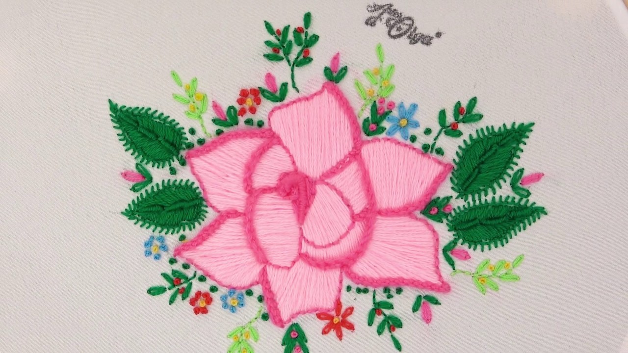 Cómo Bordar Rosas a Mano Paso a Paso | Rose Flower Embroidery Tutorial