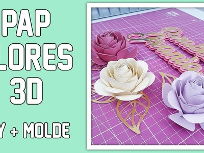 Como fazer rosas 3D para topos de bolo. (DIY + MOLDES)