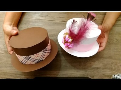 Como hacer una caja de regalo en forma de sombrero