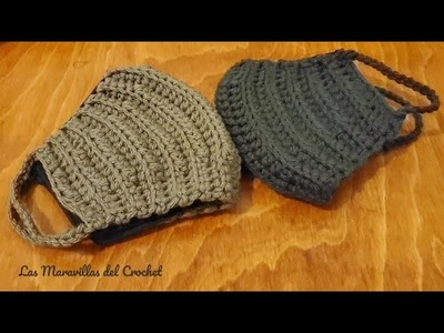 ????CUBREBOCAS BASICO A CROCHET  paso a paso #crochet #LasMaravillasdelCrochet