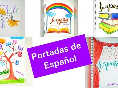 Portadas para cuadernos de español - fáciles y bonitas-