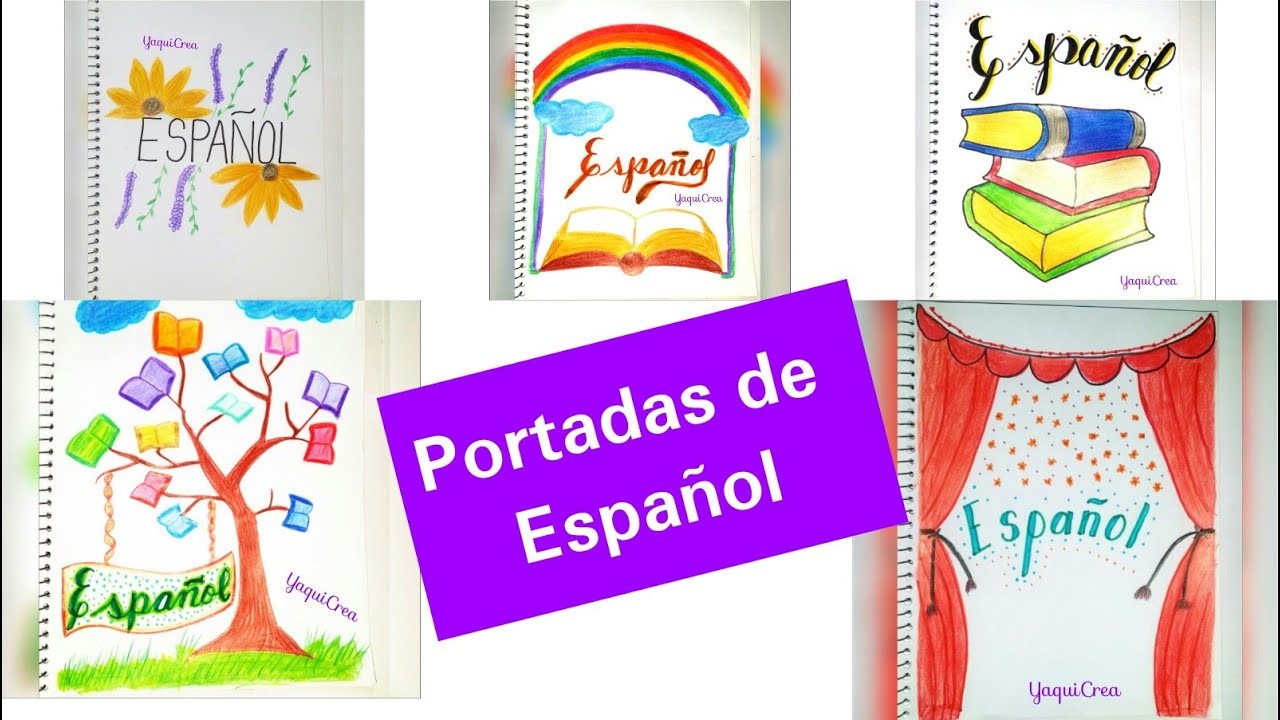 Portadas para cuadernos de español - fáciles y bonitas-