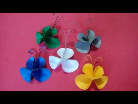 Como fazer borboleta de papel muito delicada, fácil e colorida DIY | artesanato de borboleta