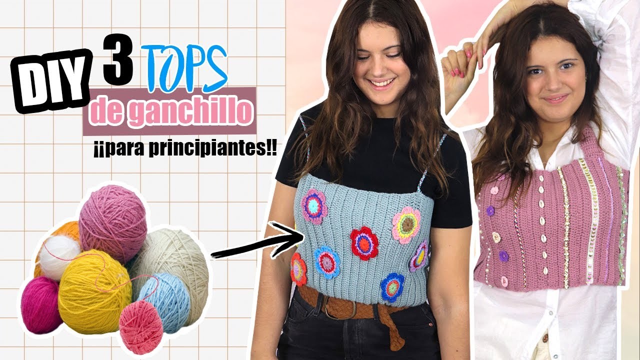 DIY 3 Crop Tops de Crochet Fáciles - Cómo tejer un Top para este verano????