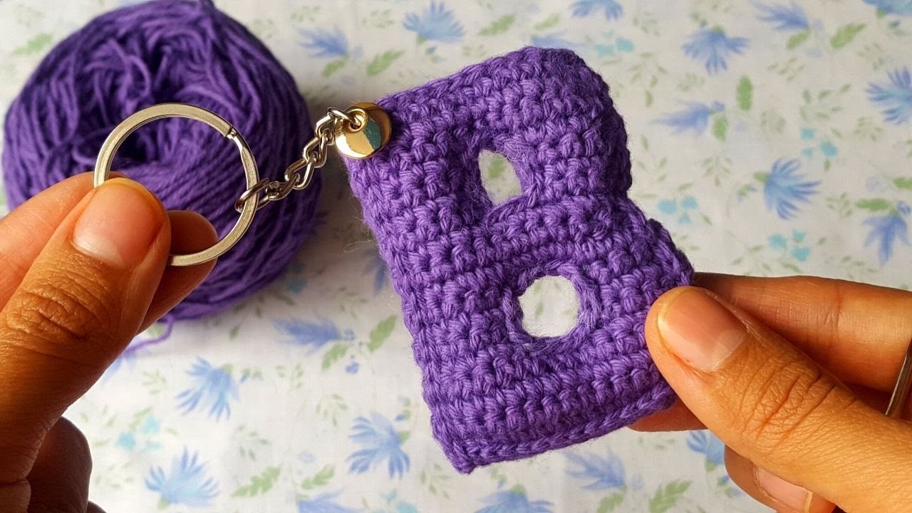 Letra (B) llaverito tejido a crochet - Heydcrochet - paso a paso : Youtube