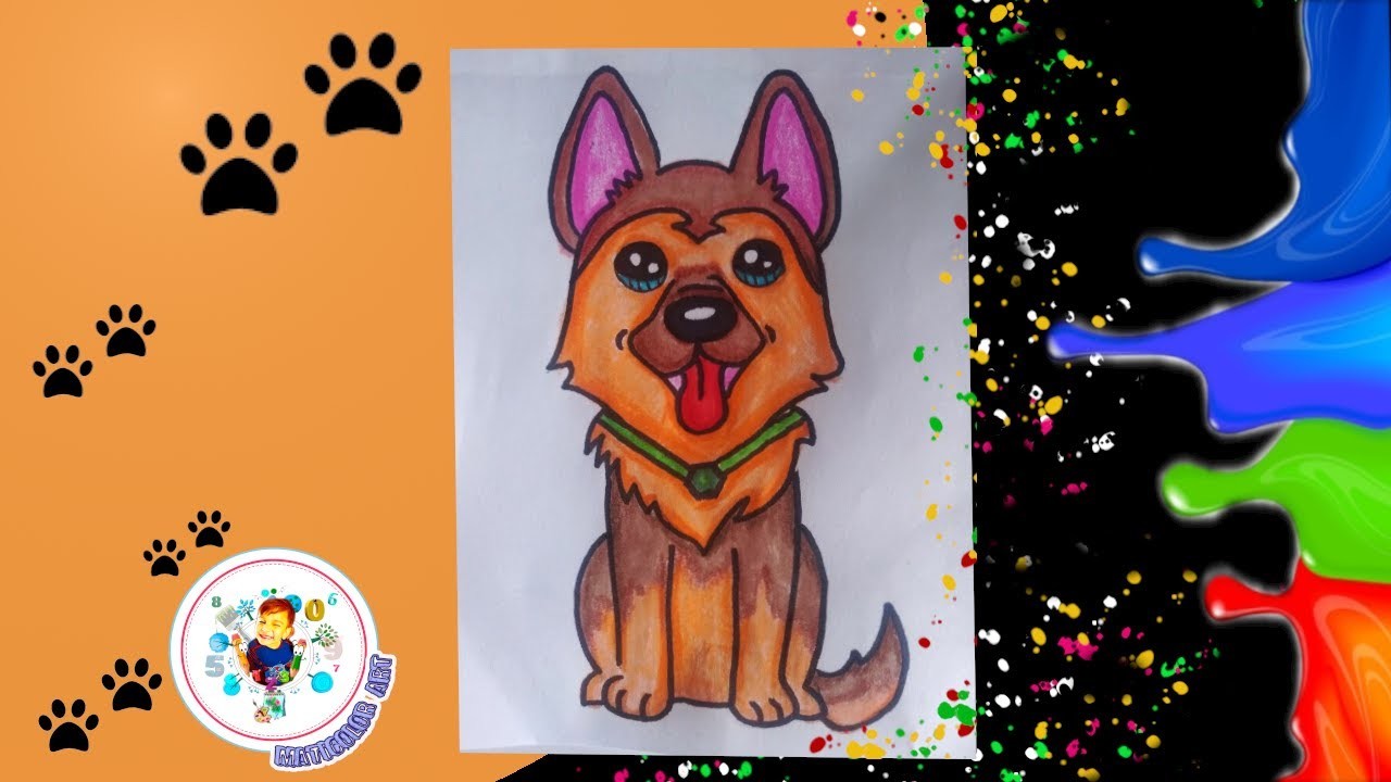 Aprende a Dibujar Un PERRO PASTOR ALEMAN || MATICOLOR ART || GERMAN SHEPHERD DOG