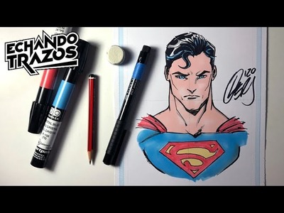 Como dibujar a Superman para principiantes. cómics