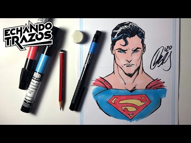 Como dibujar a Superman para principiantes. cómics