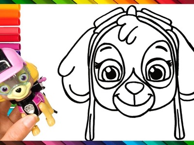 Cómo Dibujar y Colorear A SKYE de La Patrulla Canina (Paw Patrol) ???????????? Dibujos Para Niños