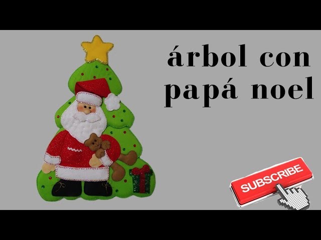 Árbol  de navidad con papá Noel