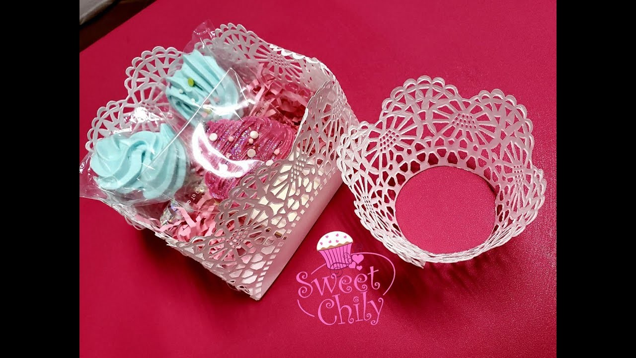 Cómo hacer canastas con blondas de papel para tus dulces y cupcakes