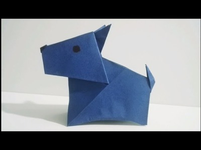 Cómo hacer un PERRO de PAPEL- How to make a dog out of paper Origami