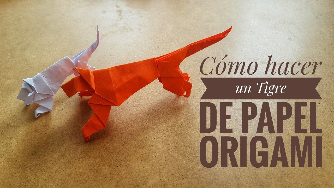 ▷Cómo hacer un ???? TIGRE de papel  FÁCIL ✅ | Origami PASO A PASO