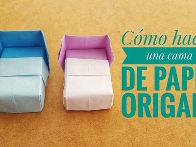 ▷ Cómo hacer una CAMA ???? de papel Origami FÁCIL ✅