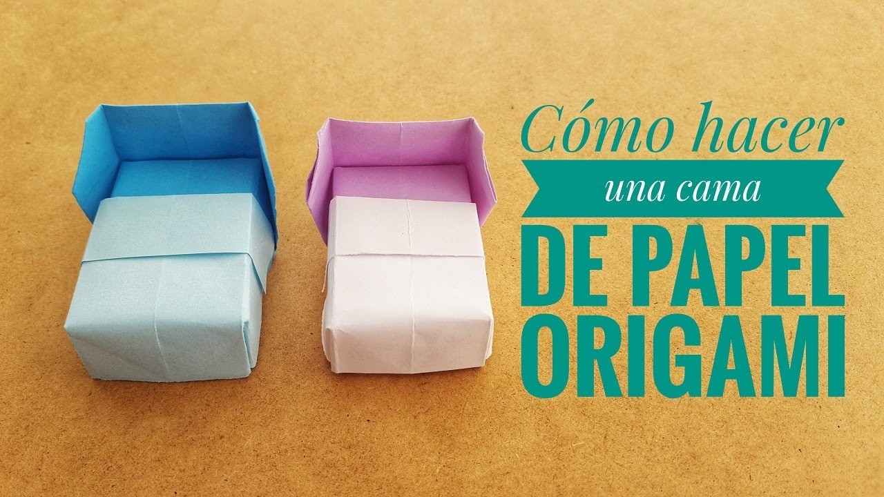 ▷ Cómo hacer una CAMA ???? de papel Origami FÁCIL ✅