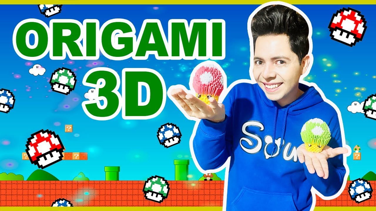 Hongo de Mario Bros | Origami 3D | 折り紙 || EdwUri