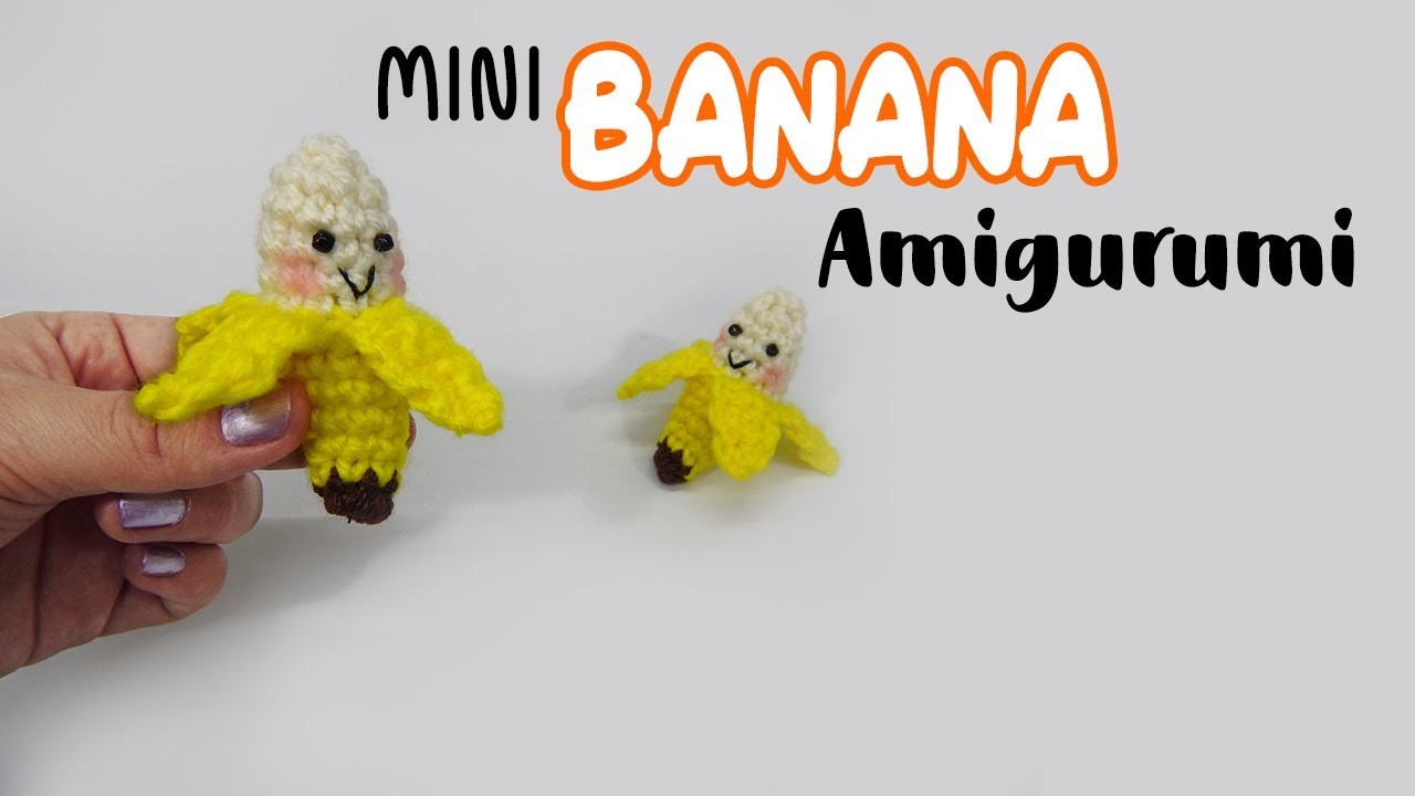 Mini BANANA amigurumi tejida a crochet