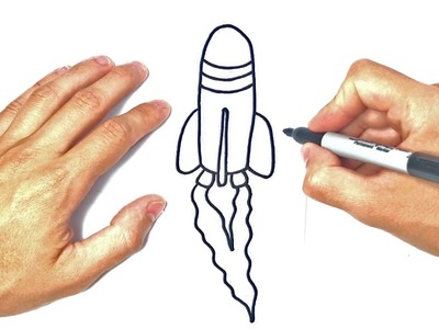 Cómo dibujar un Cohete | Dibujo de Cohete