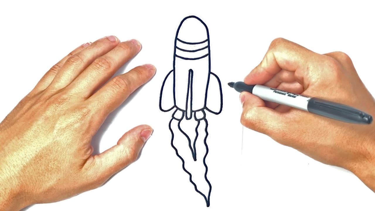 Cómo dibujar un Cohete | Dibujo de Cohete
