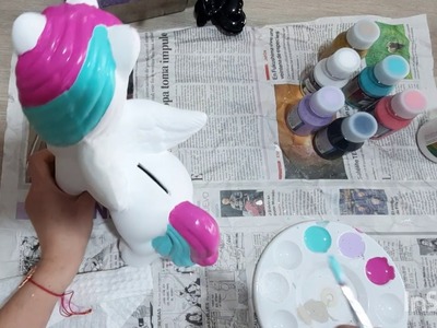 Como pintar un unicornio de cerámica