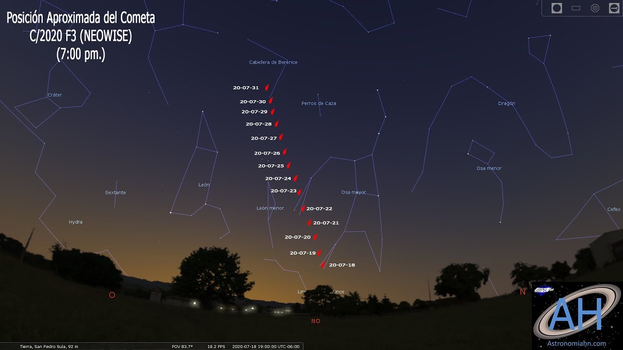 Como ver el Cometa C.2020 F3 NEOWISE las tardes de Julio