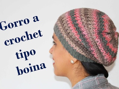 Gorro a crochet tipo boina | Tutotial paso a paso | ideas by Lita