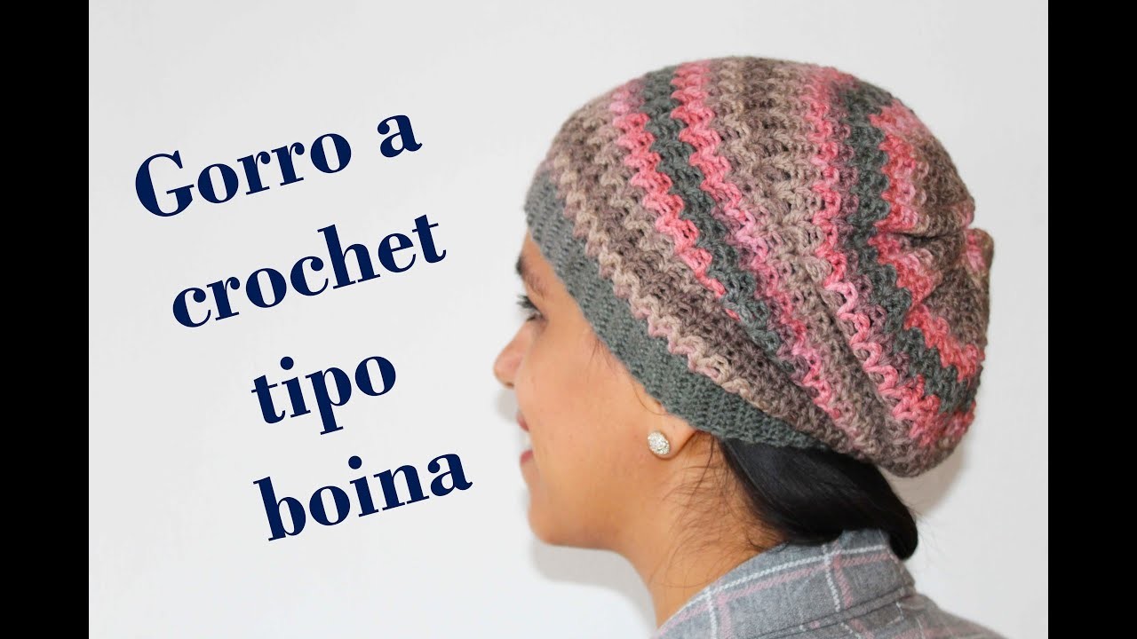 Gorro a crochet tipo boina | Tutotial paso a paso | ideas by Lita
