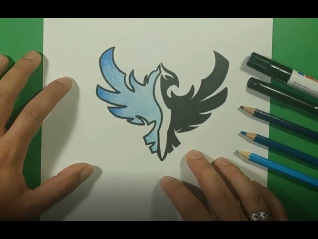 Como dibujar un fenix paso a paso | How to draw a phoenix