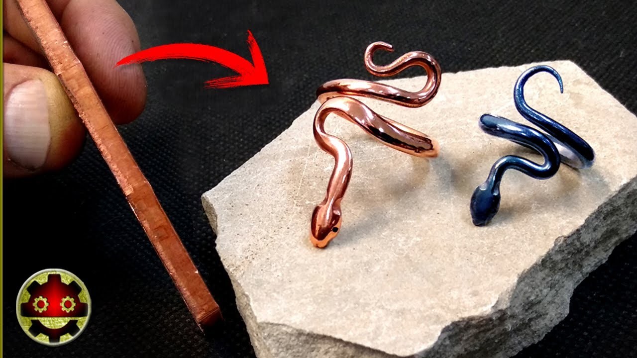 I Turn a Piece of Copper into an original Snake Ring