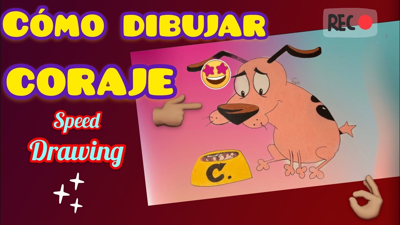 Cómo DIBUJAR a CORAJE el PERRO Cobarde???? | How to DRAW COURAGE the Cowardly Dog step by step easy ????