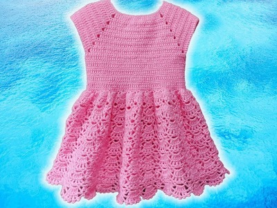 Vestidito rosa para niñas de 2 a 4 años | Tejido a CROCHET