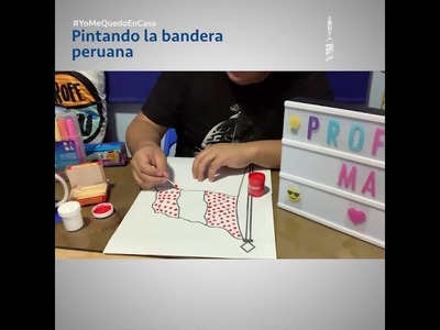Aprende la técnica del puntillismo con nuestra bandera peruana