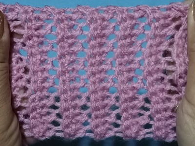 Cómo tejer el elástico o resorte calado a crochet