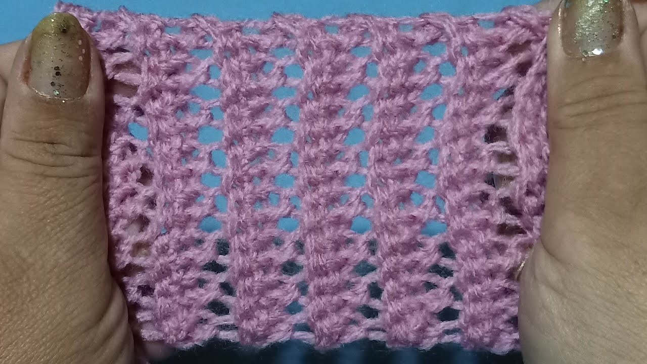 Cómo tejer el elástico o resorte calado a crochet