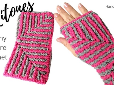 Cómo tejer guantes a crochet con cuadrados
