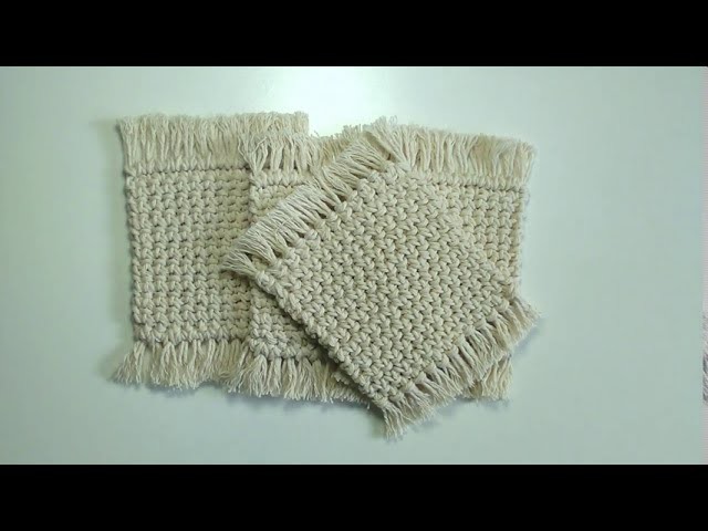 DEMO - Posavasos Tejido a Crochet Estilo Boho.Crochet Mug Rug