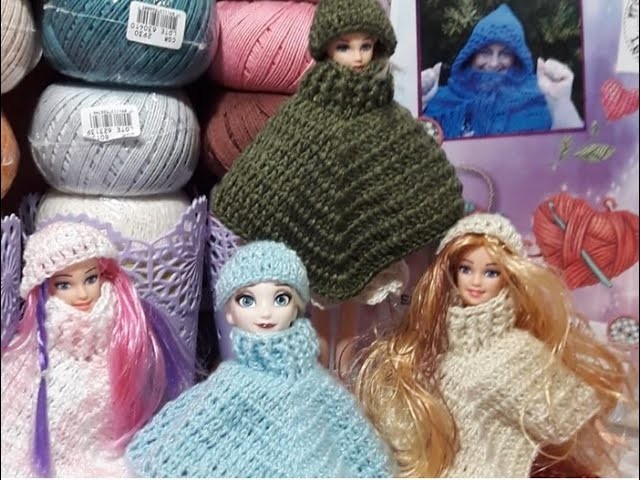 Ponchito y gorrita en crochet paso a paso #BarbiesMuñecasTodoTamaño