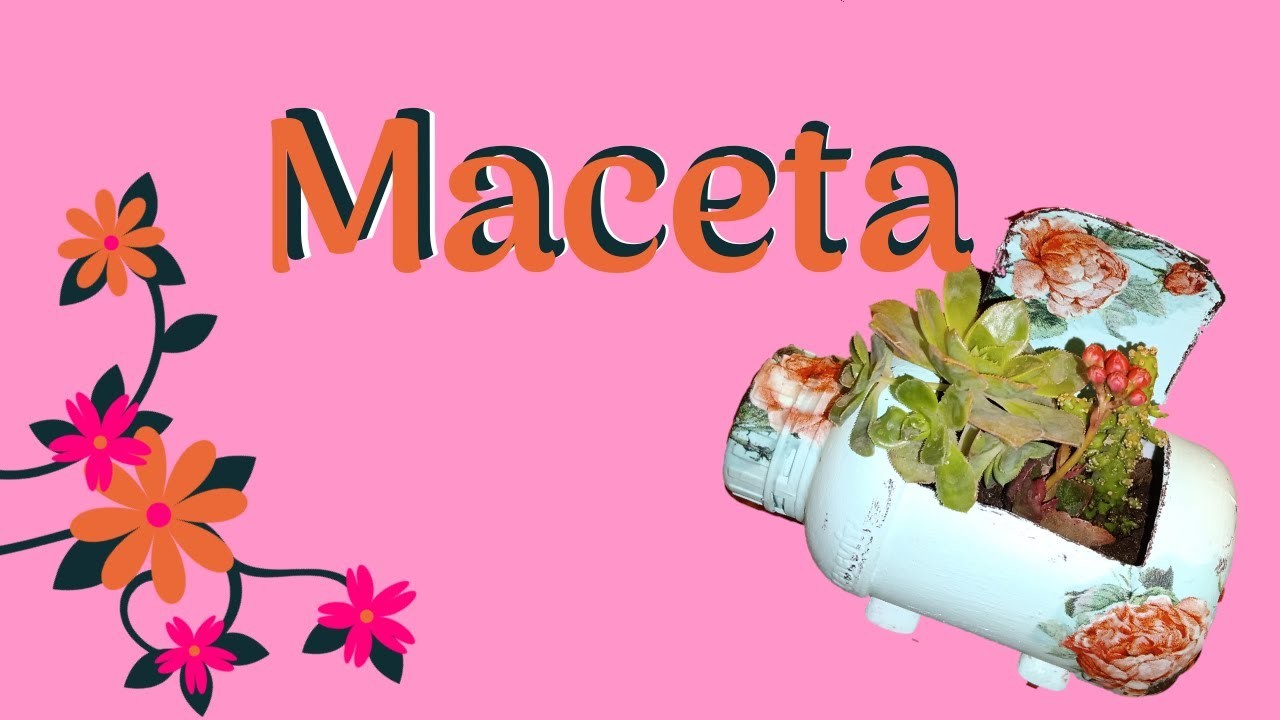 Pote de plástico reciclado | Maceta