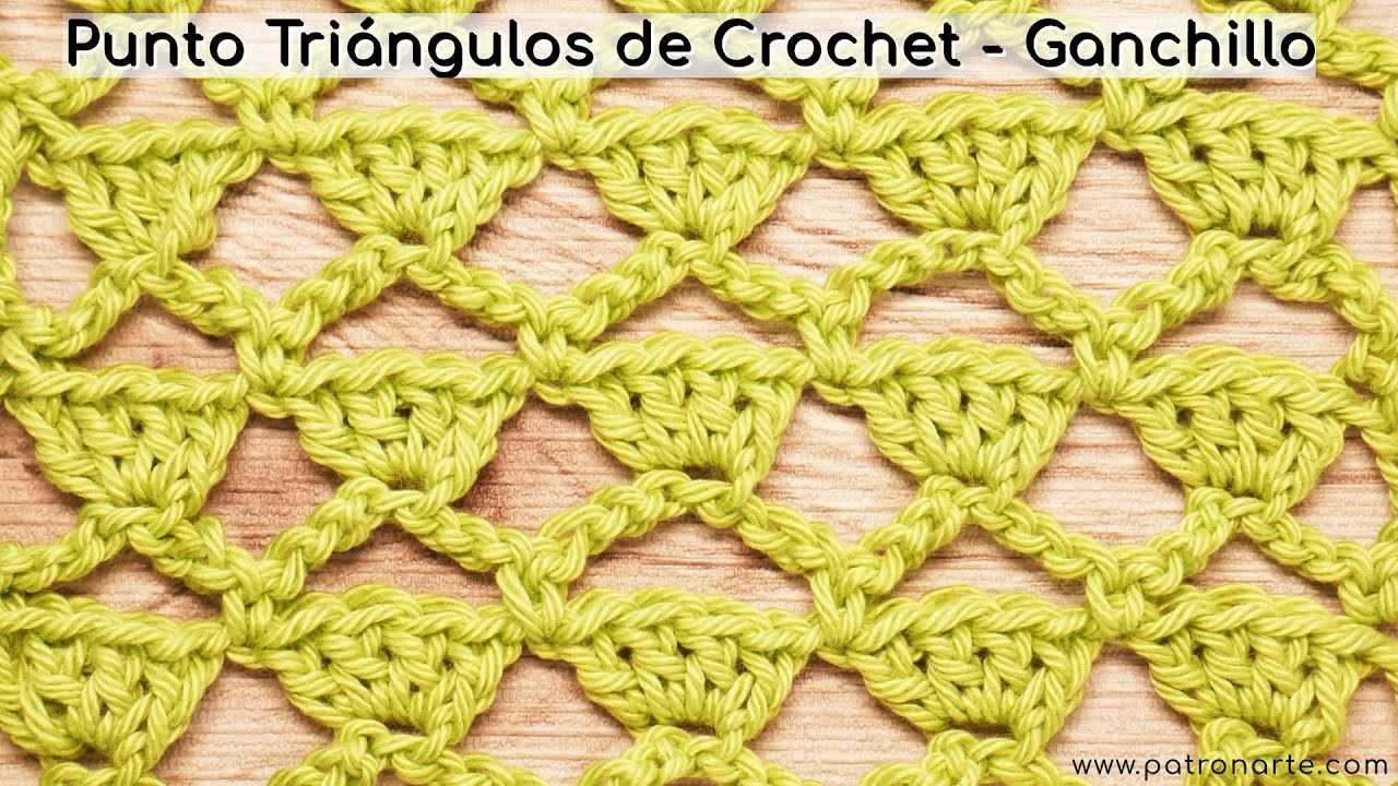 Punto Triángulos de Crochet - Ganchillo Paso a Paso | Puntos Calados de Crochet #crochet #ganchillo