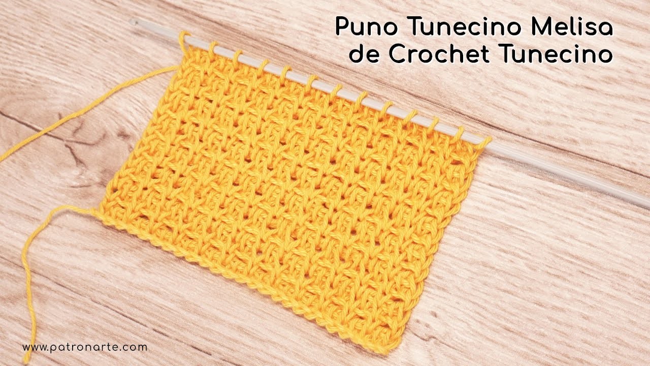 Punto Tunecino Melisa de Crochet Tunecino | Tutoriales de Crochet Tunecino Paso a Paso