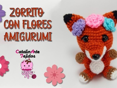 Zorro con flores amigurumi | CatalinArte Tejidos