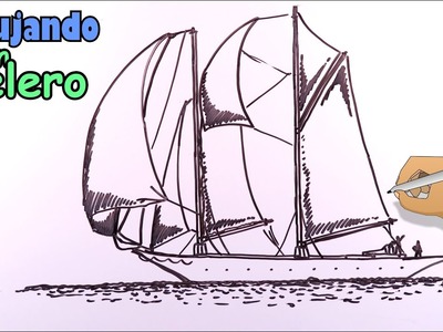 Cómo dibujar barcos 1.8 - Un barco velero