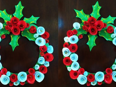 CORONA NAVIDEÑA super ECONÓMICA - Paper Christmas Wreath | How To Make Christmas Wreath