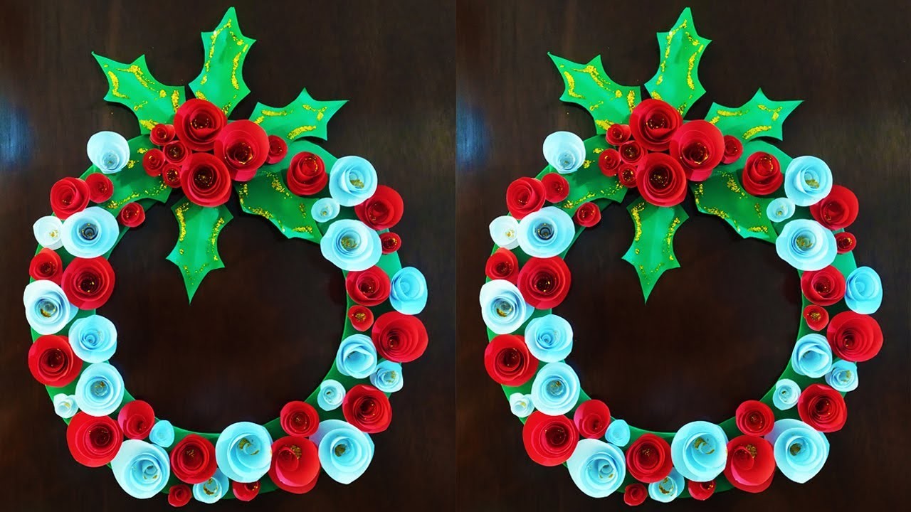 CORONA NAVIDEÑA super ECONÓMICA - Paper Christmas Wreath | How To Make Christmas Wreath