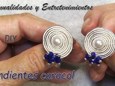 DIY - Pendientes caracol -- Snail earrings - اقراط الحلزون - Серьги улитки - Brincos de caracol