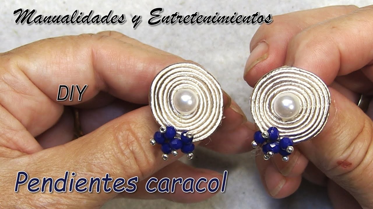 DIY - Pendientes caracol -- Snail earrings - اقراط الحلزون - Серьги улитки - Brincos de caracol