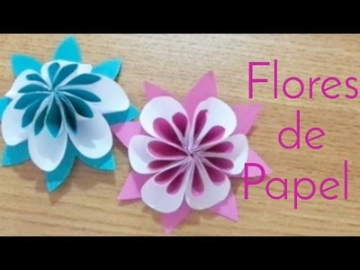 Flores de papel. PAPER FLOWERS ???? fácil de hacer ????