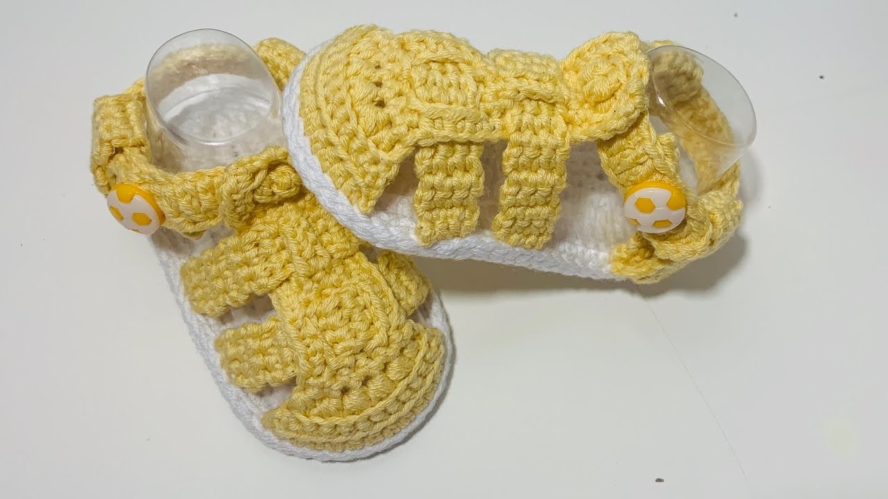 Huarachitos para bebe tejidos a crochet | 3 a 6 meses | paso a paso