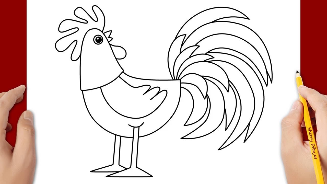 Como dibujar un gallo