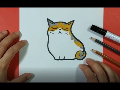 Como dibujar un gato paso a paso 44 | How to draw a cat 44